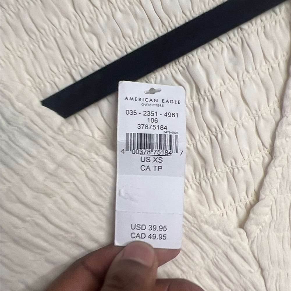 American Eagle Outfitters Cream Blouse - Picture 9 of 9